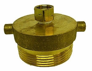 Brass Fire Hydrant Adapter – 2-1/2″ Female NPT X 2-1/2″ Male NST/NH – Industrial Supply FM2525F